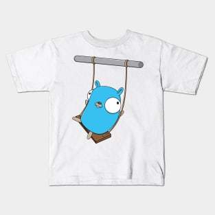 Gopher on a swing Kids T-Shirt